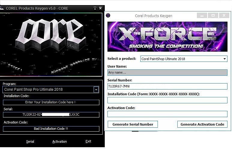 corel products keygen xforce v2019.07.07